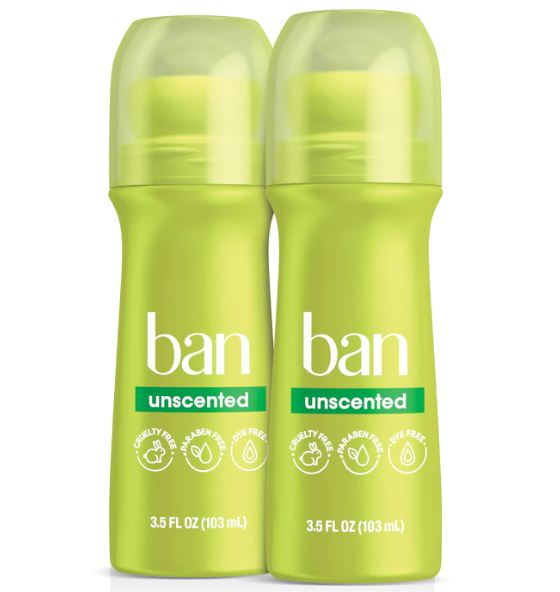 Ban Original Unscented 24-hour Invisible Antiperspirant