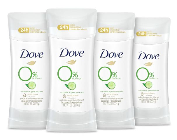 Dove 0% Aluminum Deodorant 24 Hours Odor Protection