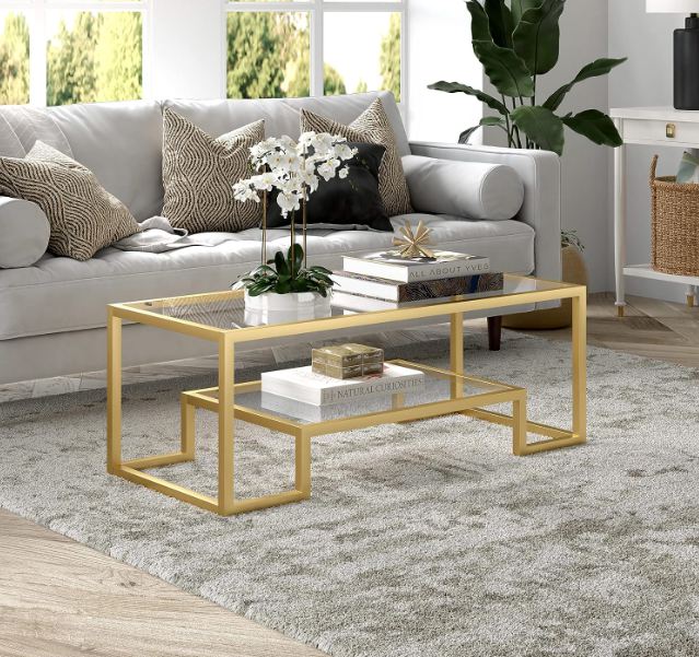 Henn&Hart 45 Wide Rectangular Coffee Table