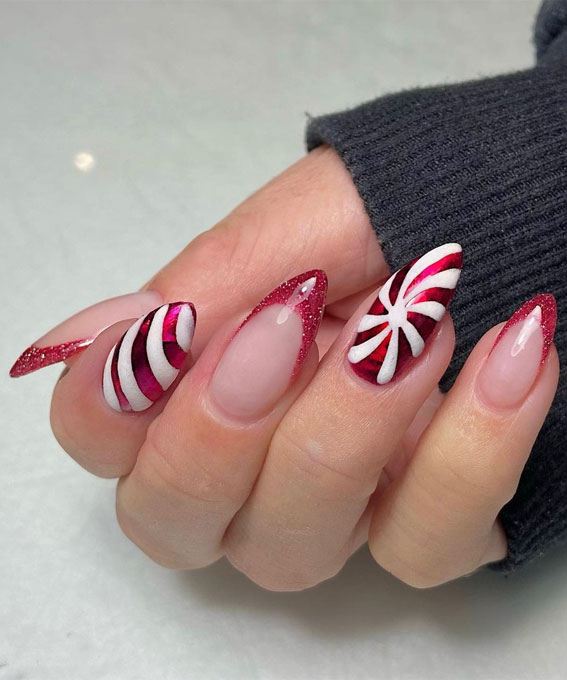 Christmas Candy Nail Art