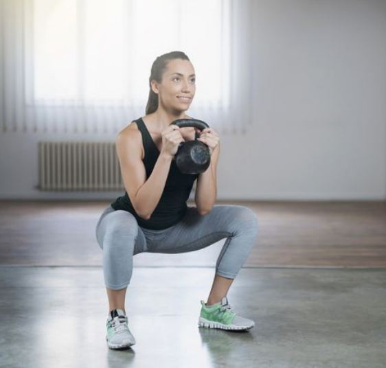 Goblet Squat with Press