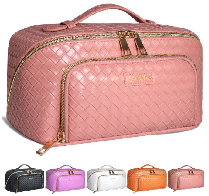ZAUKNYA Large Capacity Travel Cosmetic Bag